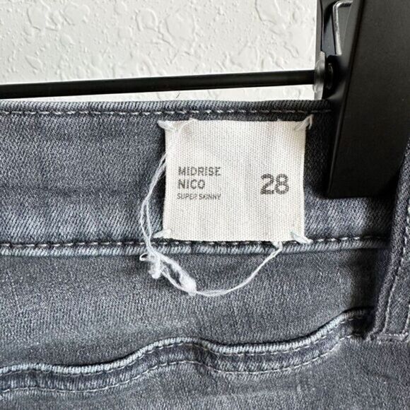 Hudson Nico Midrise Super Skinny Jeans Dark Gray Black Size‎ 28 - Picture 6 of 13